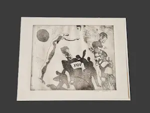 Lucebert - Een grote in 1967 gemaakte monochrome Ets "Vox" - bep. oplage (190) gesigneerd kaufen? Bieten Sie von 153!
