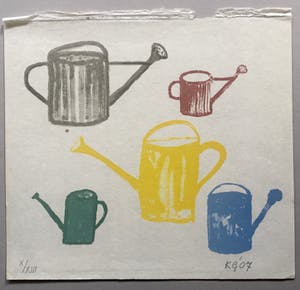 Klaas Gubbels - litho op handgeschept papier 'Gieters'- 2007 kopen? Bied vanaf 175!