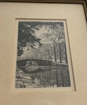 Maarten Langbroek - Antieke ets, Reguliersgracht Amsterdam kopen? Bied vanaf 25!