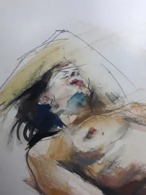 AcheterBob ten Hoope - 'Fluister maar' (uit de bundel 'Annette, vijftien aquarellen', 1987)? Enchérissez de 300!