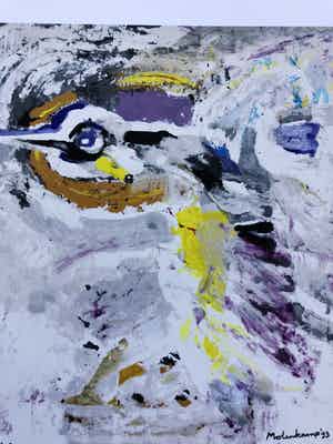 Nico Molenkamp - Zeefdruk, Vogel verkocht voor € 45!