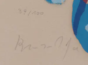 Bram van Velde - Ingelijste kleuren litho - 1975 kopen? Bied vanaf 299!