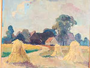 Jan Kagie (jr.) - Landschap Drenthe met Boerderij verkocht voor € 300!