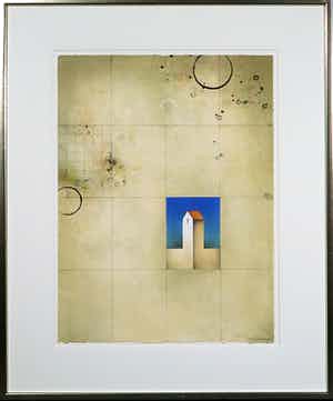 Jurjen Ravenhorst - Lithografie, Zomernacht, Ingelijst verkocht voor € 40!