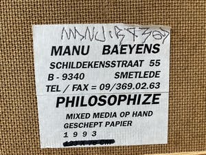 Manu Baeyens - Philosophize kopen? Bied vanaf 50!