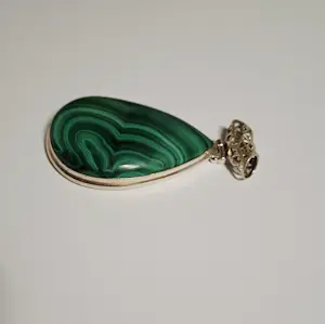 Nieuwe Zilveren Hanger met Malachiet kopen? Bied vanaf 75!