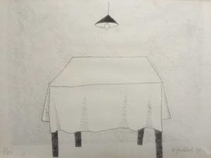 Klaas Gubbels - Tafel met lamp - handgesigneerde litho uit 1979 kopen? Bied vanaf 115!