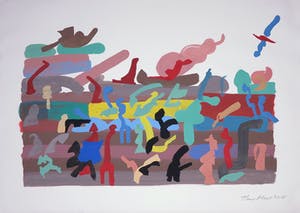 Henri Plaat - Gouache, Zonder titel (Groot) kopen? Bied vanaf 80!