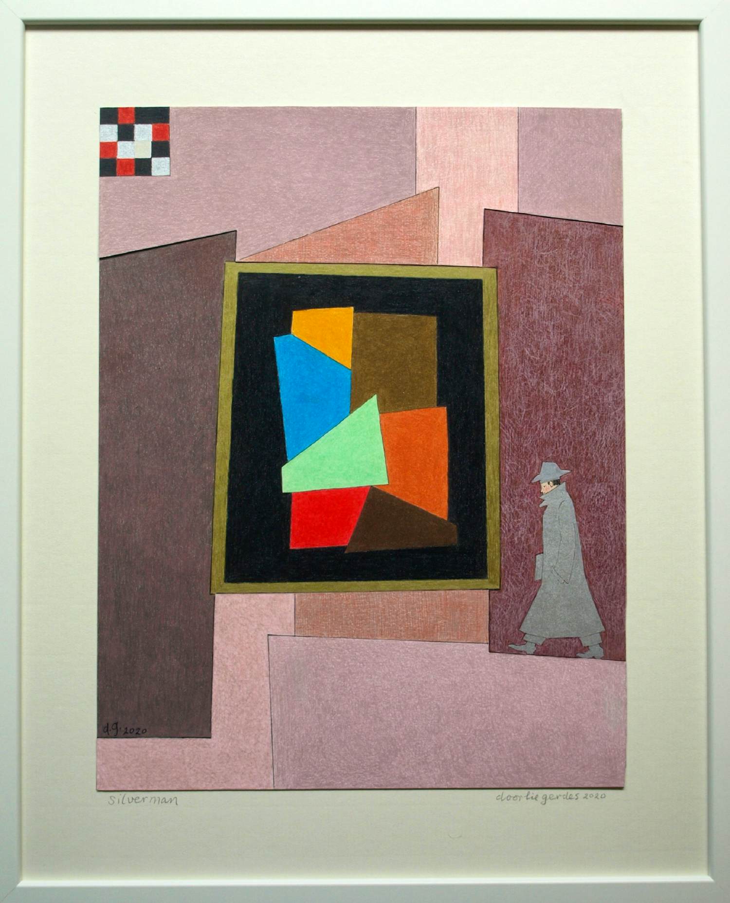 Doorlie Gerdes - Ingelijste potloodtekening , Silverman – 2020 - Lijst, 53 x 43 cm. kopen? Bied vanaf 100!