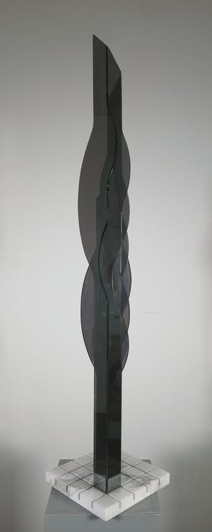 Renato Santarosso - Groot object van gespiegeld glas, Modula III kopen? Bied vanaf 400!