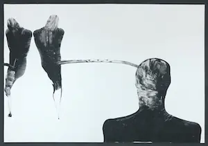 Monika Weiss - Gemengde techniek op papier, Zonder titel kopen? Bied vanaf 1!