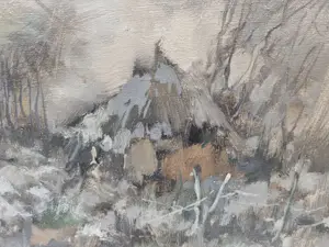 Theodorus van Oorschot - Boerderij in winters landschap kopen? Bied vanaf 65!