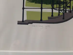 Sees Vlag - s-Gravenhage - Huis ten Bosch - Zeefdruk, Ingelijst kopen? Bied vanaf 50!