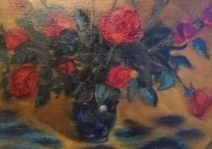 Niet of onleesbaar gesigneerd - Hollandse School 19e eeuw - gesigneerd - Stilleven - Rozen op vaas kopen? Bied vanaf 1!