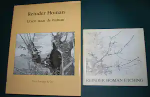 Reinder Homan - hardcover: etsen naar de natuur (schaars) & gids 1989 vendu pour 56€ !