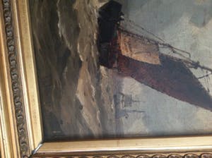 Buy Frederick James Aldridge - Zeilschip op zee (titel onbekend)? Bid from 100!