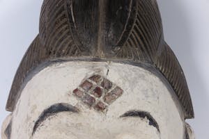 Punu - Hout, Wit feestmasker kopen? Bied vanaf 1!