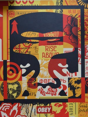 Shepard Fairey - Obey 3 face collage #1 - gesigneerd kopen? Bied vanaf 50!