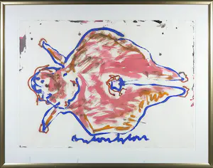 Anton Heyboer - Gouache, Vrouwfiguur - Ingelijst (Groot formaat!) kopen? Bied vanaf 250!