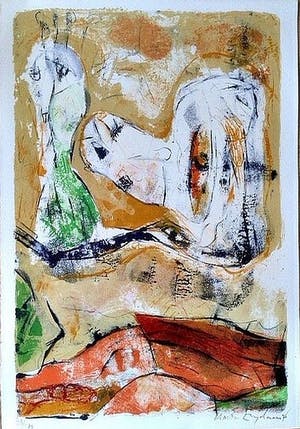 Martin Engelman - Kleurenlitho HOMMAGE AAN MAX ERNST Handgesigneerd. kopen? Bied vanaf 65!