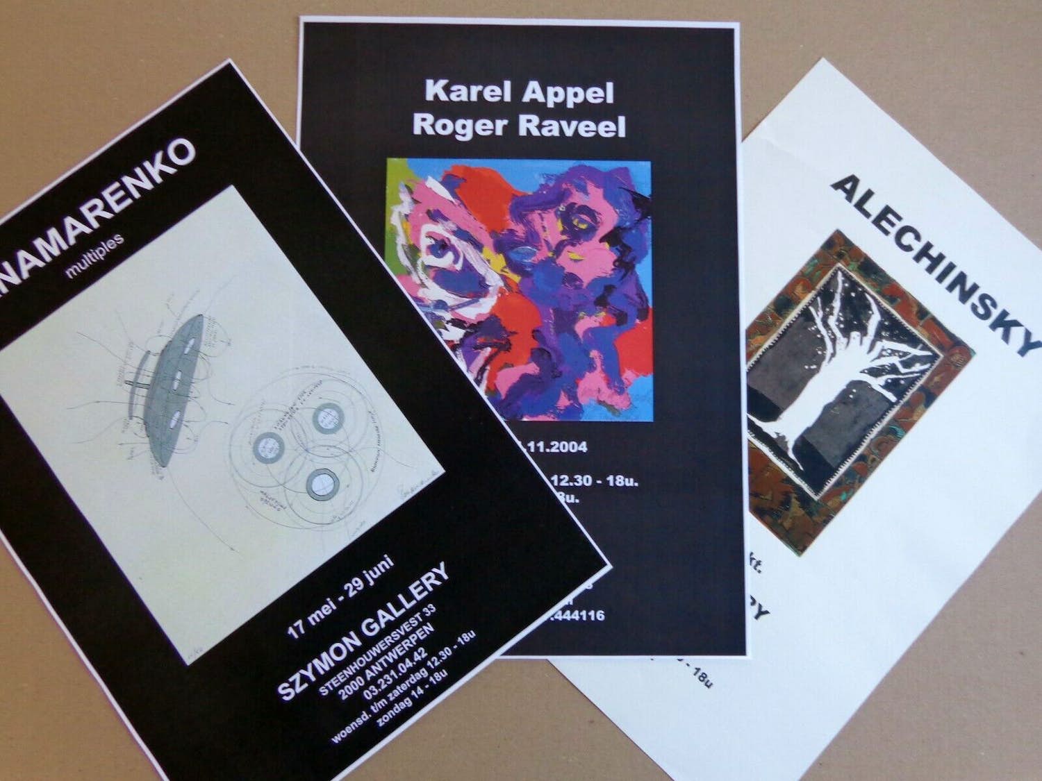 Panamarenko - LOT 3 ZELDZAME AFFICHES / PANAMARENKO + APPEL/RAVEEL + ALECHINSKY / 42x30cm kopen? Bied vanaf 1!