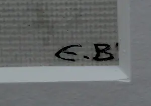 Eugène Brands - Ingelijste gouache: Witte schaal met bloemen - 1979 kopen? Bied vanaf 1195!