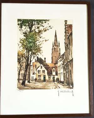 Roger Hebbelinck - Place De La Digue,Brussel verkocht voor € 40!