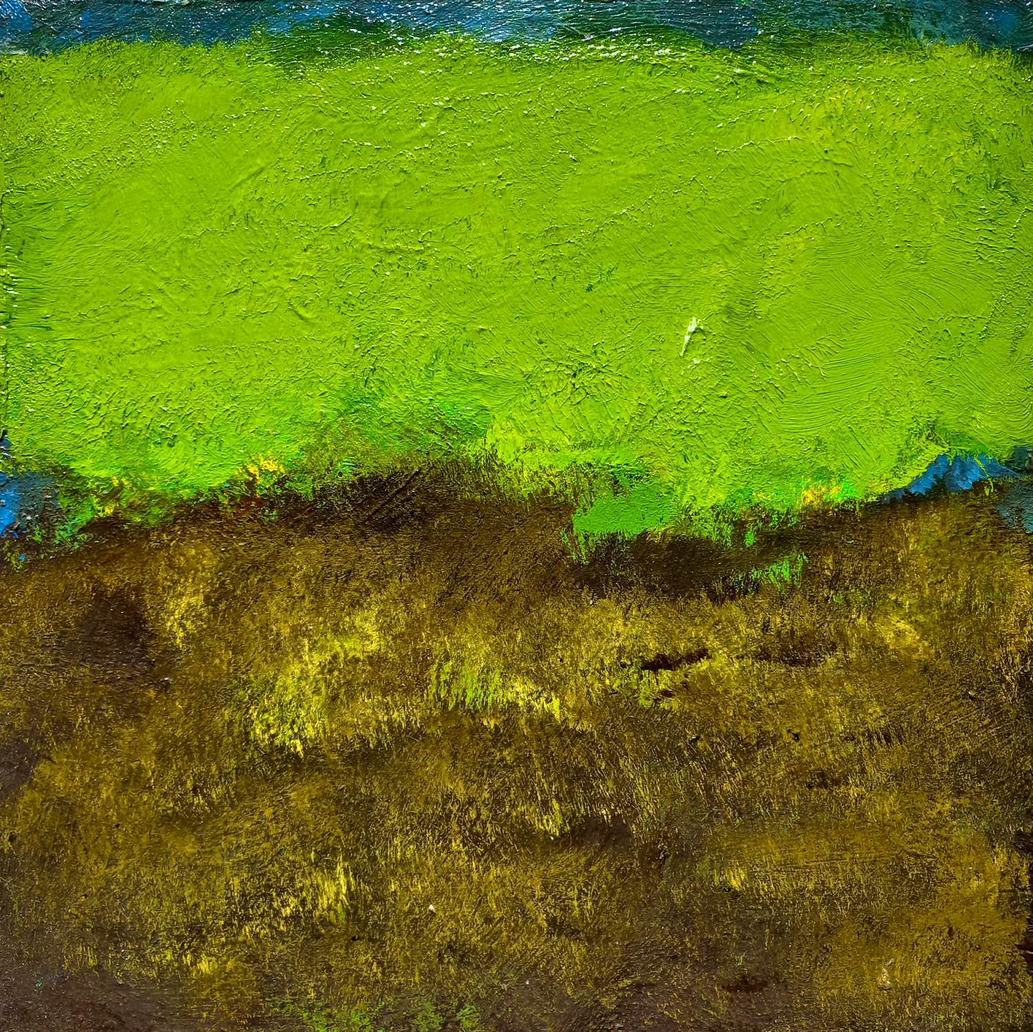 Johan van den Berg - Uitzakkend verte groen, acrylverf op paneel kopen? Bied vanaf 60!