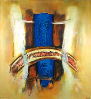 Hans Vanhorck - Olieverf op doek, Abstract with arch (Zeer groot) verkocht voor € 650!