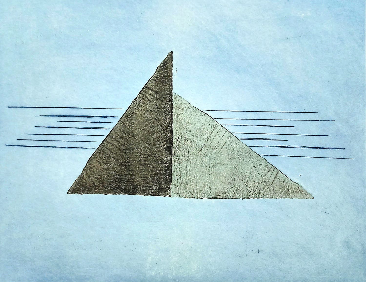 Jan Montyn - Shadow, aquatint ets verkocht voor € 100!