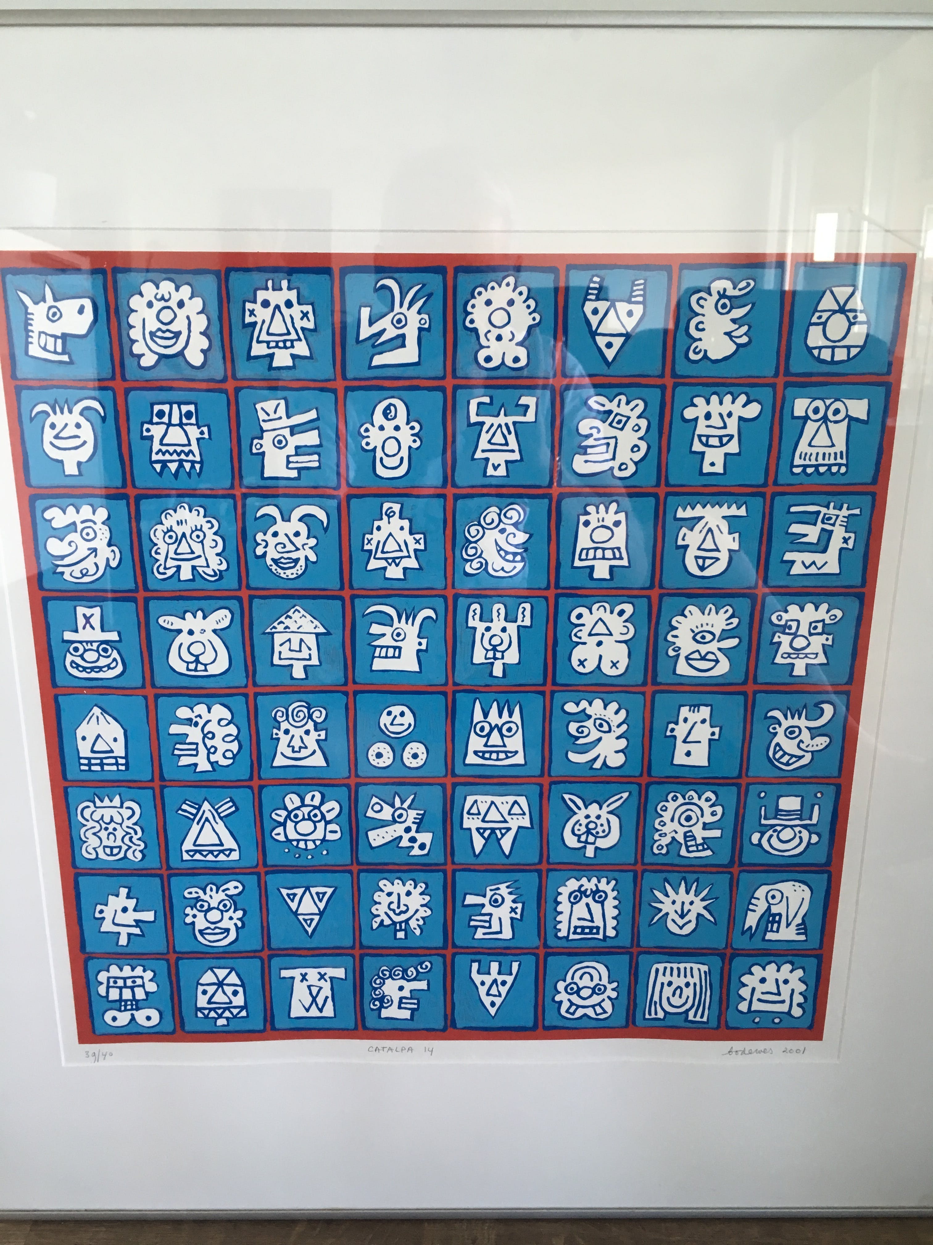 Bill Bodewes - Zeefdruk, Catalpa 14, Ingelijst. kopen? Bied vanaf 65!