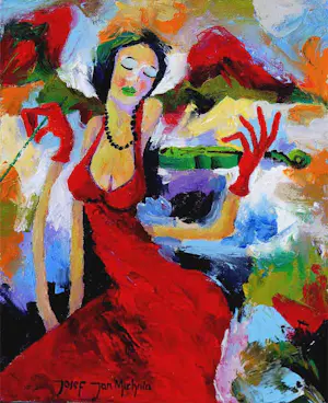 Buy Josef Jan Michnia - Geigenspielender Engel in Extase der Farben? Bid from 380!