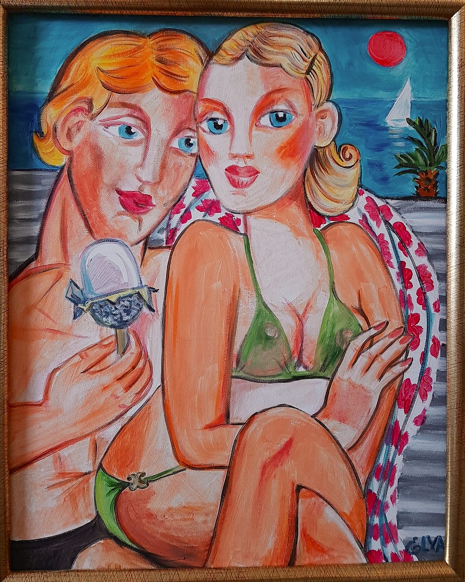 Elva Polyakova - Lovers aan zee verkocht voor € 50!