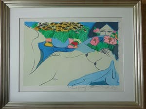 Walasse Ting - GEISHA / KLEURZEEFDRUK / 100x128cm / KADER / SIG / 1985 kopen? Bied vanaf 475!