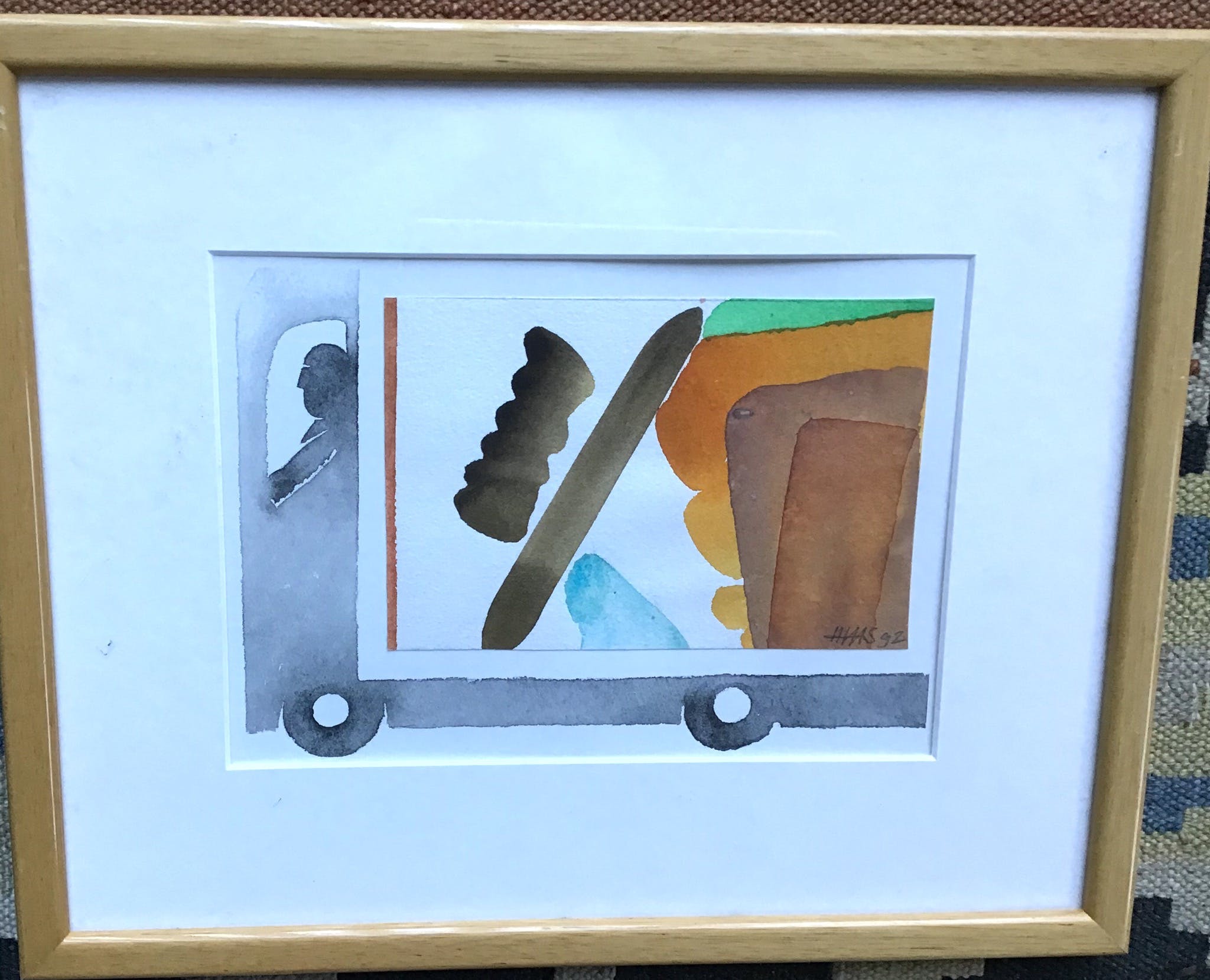 Henri de Haas - 2 collage aquarellen, gesigneerd en ingelijst kopen? Bied vanaf 50!