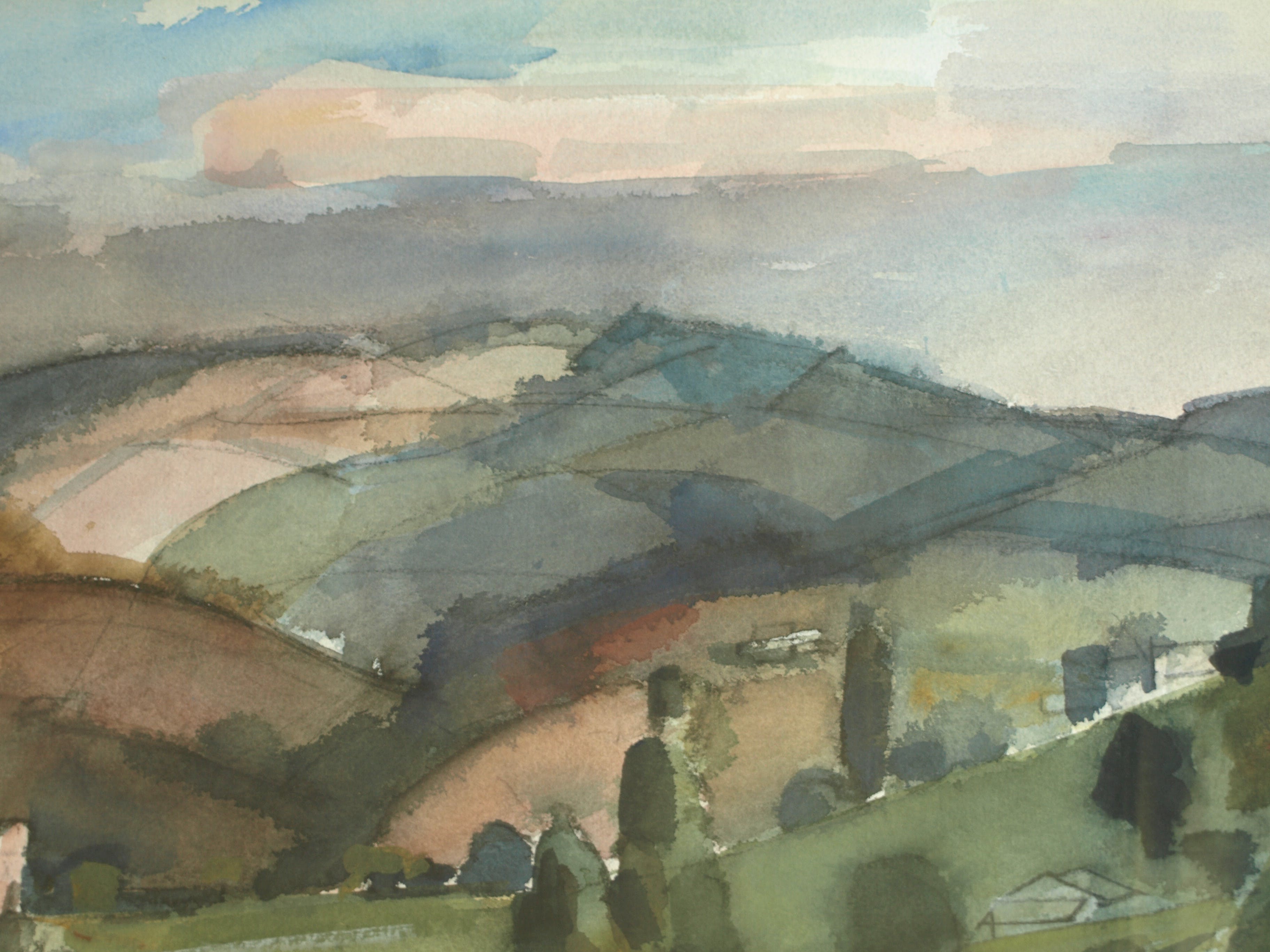 Jan Engelman - Landschap – gesigneerd & ingelijst – 1976 kopen? Bied vanaf 50!