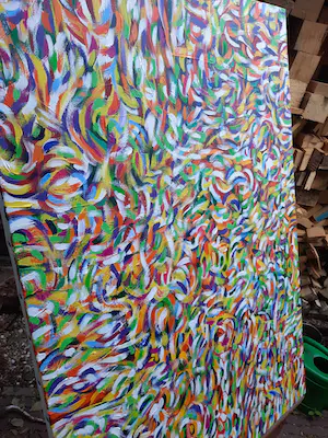 Kees te Kolste - acrylverf op doek uit 2004 - abstract - 23754 kopen? Bied vanaf 625!