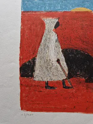 Ernst Morgenthaler - Fünfziger Jahre - original Lithografie - Beduinen in der Sahara signiert kopen? Bied vanaf 28!