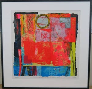 Jos Verwiel - Zeefdruk, Kokkino - Ingelijst (Galerieprijs (€1295) kopen? Bied vanaf 45!