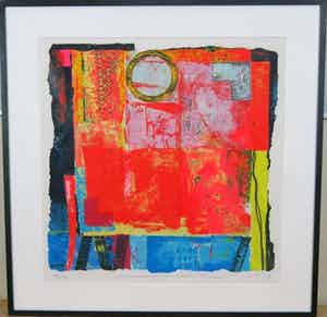 Jos Verwiel - Zeefdruk, Kokkino - Ingelijst (Galerieprijs (€1295) verkocht voor € 45!
