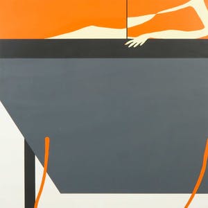 Hans Landsaat - Zeefdruk, Zonder titel - Ingelijst kopen? Bied vanaf 20!