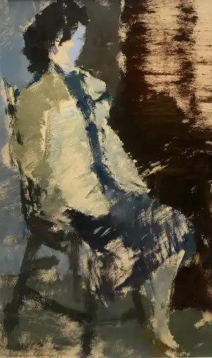 Nico Molenkamp - gouache op papier ‘zonder titel’ - 1953 - ingelijst verkauft für € 325!