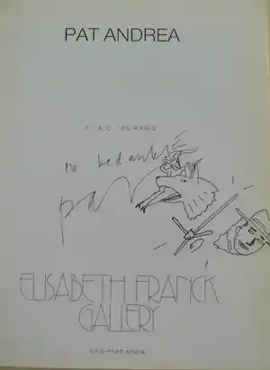 Pat Andrea - Pat Andrea F.I.A.C. '85 Paris (gesigneerd met opdrtachttekening) verkauft für € 35!