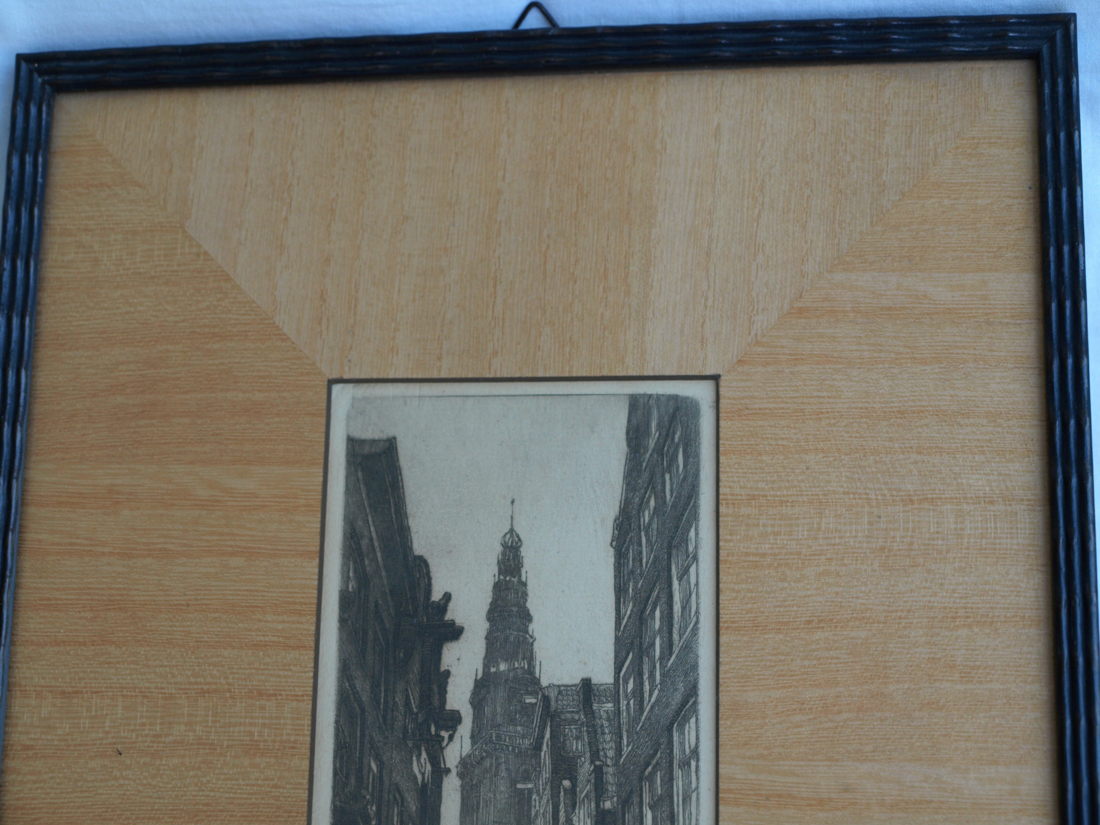 Johannes Josseaud - Ets , St Anna Dwarsstraat Amsterdam – gesigneerd & ingelijst – ca 1920 kopen? Bied vanaf 10!