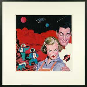 Alfred Degens - Lambdaprint, The red planet - Ingelijst verkocht voor € 35!