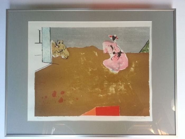 Constant - Vrouw en hond- Litho-1965 kopen? Bied vanaf 295!