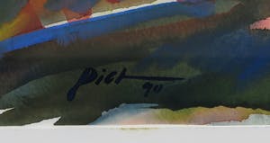 Piet Snoeren - Aquarel en gouache, Zeegezicht kopen? Bied vanaf 1!