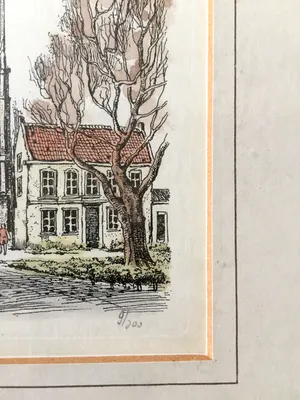 Jos van Dijk - TILBURG - Litho, Ingelijst kopen? Bied vanaf 1!