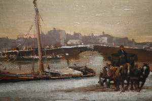 Cor Noltee - figuren en boten aan de kade kopen? Bied vanaf 650!