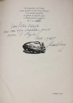 Han Krug - WIERINGEN - 7 HOUTSNEDEN VAN HAN KRUG - 1945 kopen? Bied vanaf 70!